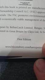 Harry Potter  1 ste test druk..normaal 13cm hoogte boek deze, Ophalen of Verzenden