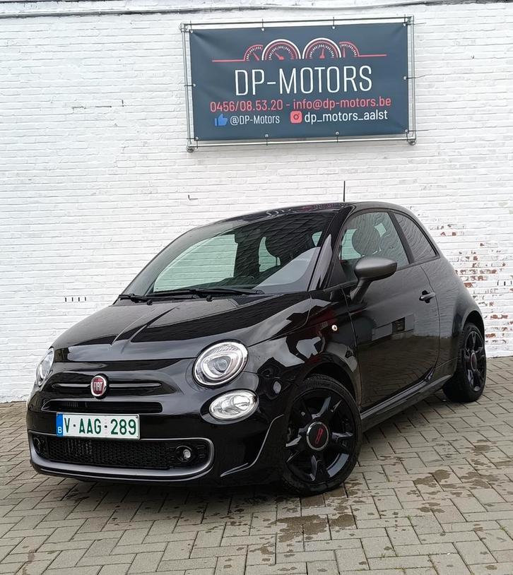 Fiat 500 Sport 0.9 twin air 12m Garantie Full option carbon, Auto's, Fiat, Bedrijf, Airconditioning, Centrale vergrendeling, Open dak
