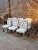 6 chaises de salle à manger en chêne de campagne, Enlèvement, Belgie, Belgie, Tissus