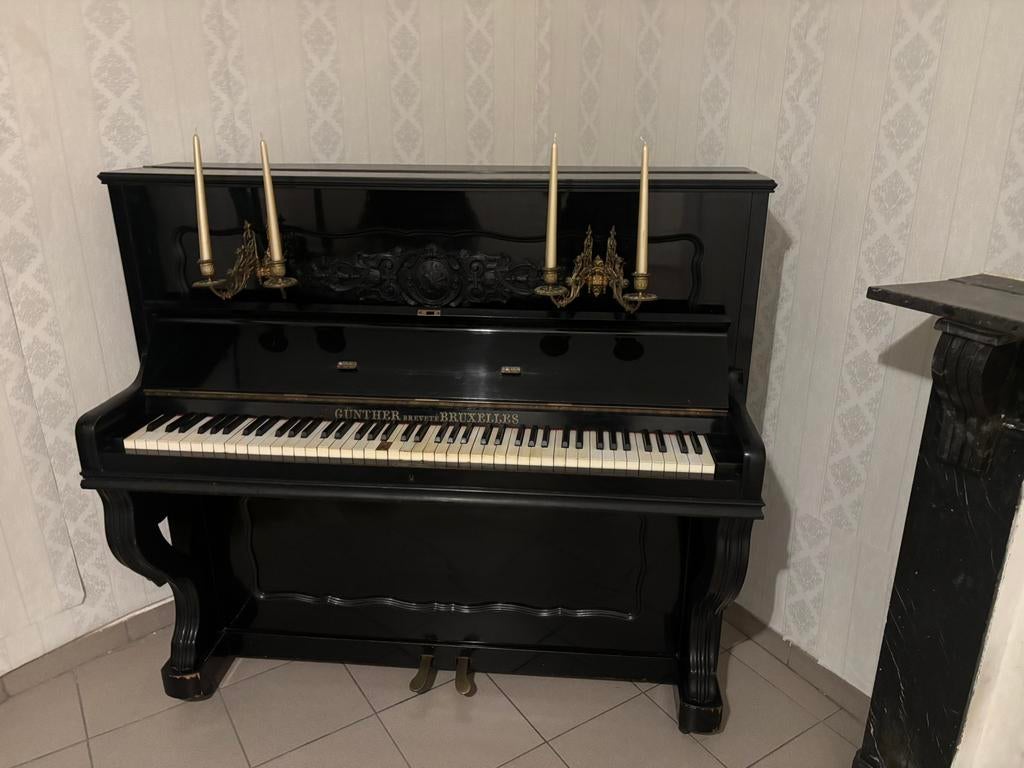 Piano Gunther  brevette bruxelles, Musique & Instruments, Enlèvement, Comme neuf, Noir, Piano