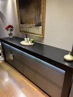 Volledige design-eetkamerset in goede staat, Huis en Inrichting, Ophalen, Zo goed als nieuw, Modern design, 4 tot 6 stoelen