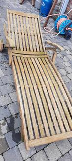 transat demonceau 200cm très belle qualité  et très bon état, Jardin & Terrasse, Chaises longues, Réglable, Bois, Enlèvement, Utilisé