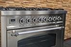 🔥Luxe Fornuis Boretti 90 cm rvs + rvs 6 pits 1 oven, 60 cm of meer, Ophalen of Verzenden, Zo goed als nieuw, Energieklasse A of zuiniger
