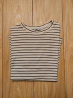 Bruin wit gestreepte t-shirt van Zara, Zara, Wit, Ophalen of Verzenden, Zo goed als nieuw