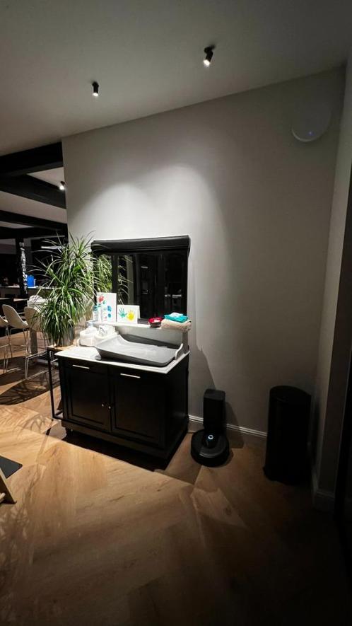 Zwarte commode marmer met spiegel, Antiek en Kunst, Antiek | Meubels | Kasten, Ophalen