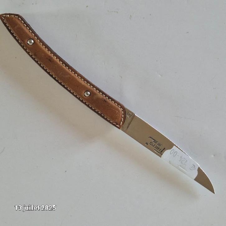 Mes van Robert David Le Thiers, genaaid leren handvat, Méc, Caravans en Kamperen, Kampeergereedschap, Nieuw, Verzenden