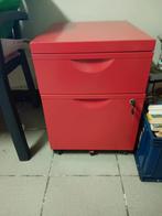 Rood metalen ladekastje met wieltjes, Ophalen, Gebruikt