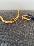 Bliss juwelen set: Ring en armband, Ophalen of Verzenden, Nieuw, Oranje, Overige materialen