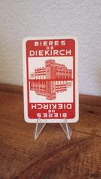 Brasserie bière ancienne carte à jouer Diekirch, Collections, Marques de bière, Panneau, Plaque ou Plaquette publicitaire, Autres marques