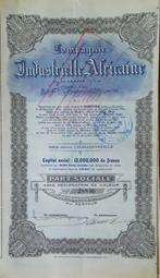 Compagnie Industrielle Africaine - Elisabethville - 1927 -, Ophalen of Verzenden, 1920 tot 1950, Aandeel