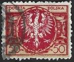 1 Postzegel Polen 1921 Wapenschild (Grote adelaar), Ophalen of Verzenden, Polen, Gestempeld