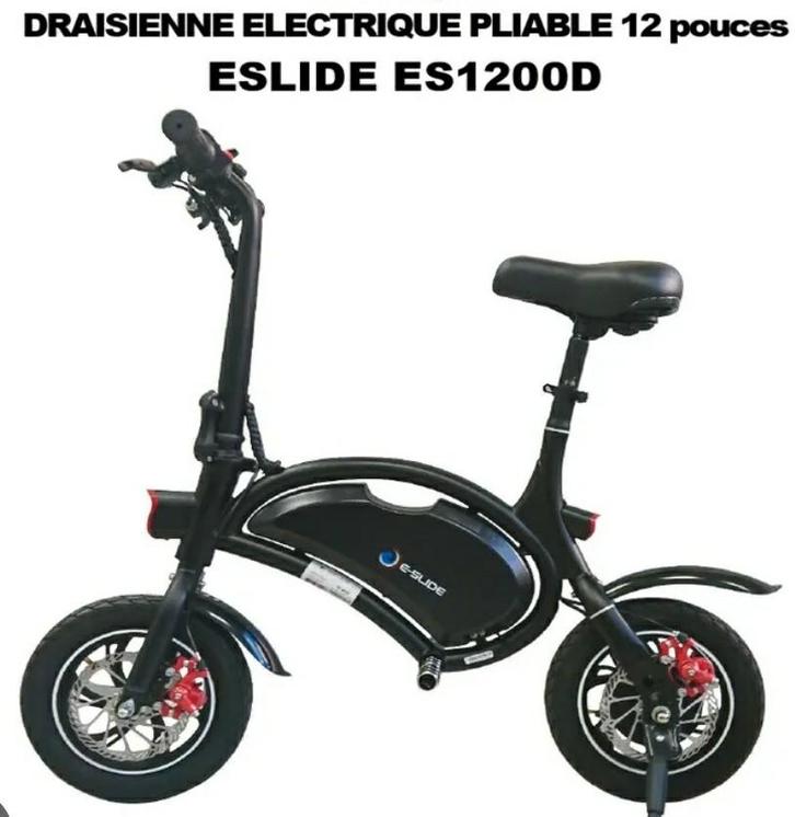 E SLIDE ES1200D DRAISIENNE TROTINETTE ELECTRIQUE PLIABLE, Vélos & Vélomoteurs, Trottinettes, Utilisé, Step électrique (E-scooter)