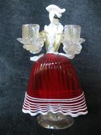 Italiaanse figurine kandelaar, gemaskerde courtisane, Ophalen