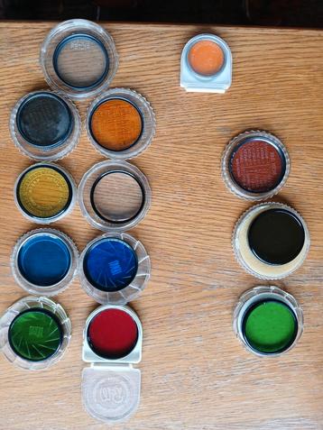 Diverse kleurfilters diameter 52 en 55mm  beschikbaar voor biedingen