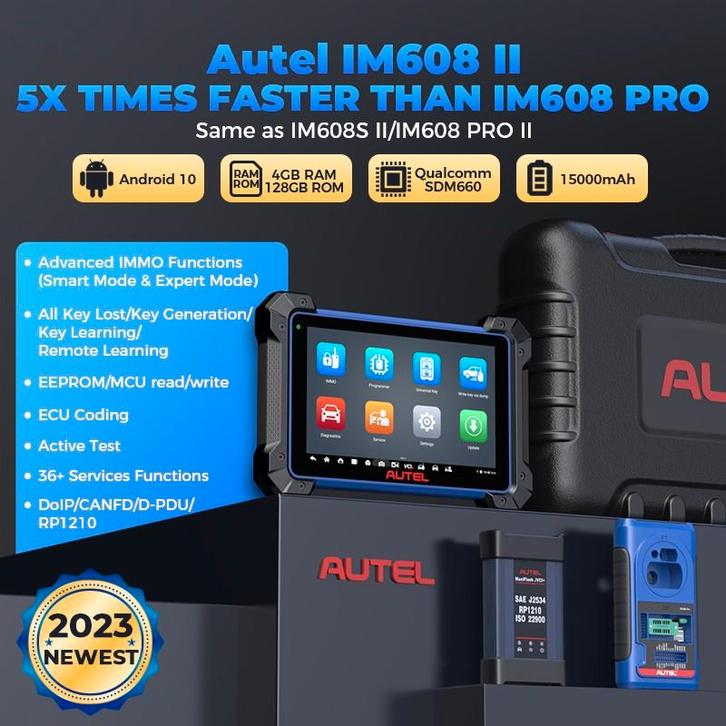 Autel IM608 II IMMO Sleutelapparaat Key programming, Auto diversen, Autogereedschap, Nieuw, Ophalen of Verzenden