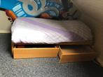 1 persoon ‘s bed, Ophalen, Gebruikt, Eenpersoons, Bruin