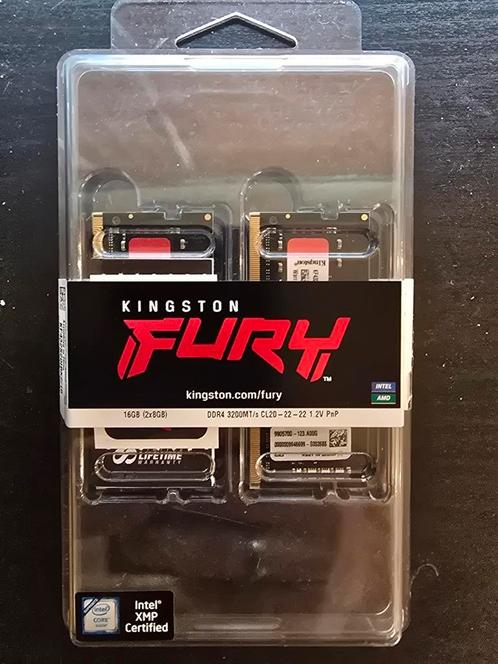 Kingston Technology FURY, Computers en Software, RAM geheugen, Zo goed als nieuw, Laptop, 16 GB, DDR4, Ophalen of Verzenden