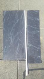 2 Plaques polycarbonate plastique couleur marbre noir 5mm, Gebruikt, Ophalen of Verzenden