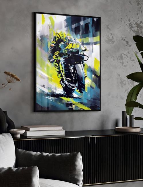 Uniek XXL Glasschilderij | Valentino Rossi MotoGP - 6 sizes, Huis en Inrichting, Woonaccessoires | Schilderijen, Tekeningen en Foto's