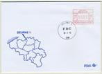 (B) ATM9 FDC Envelop 1983 - Deurne 1 (P3009), Ophalen of Verzenden, Gestempeld, 1e dag stempel