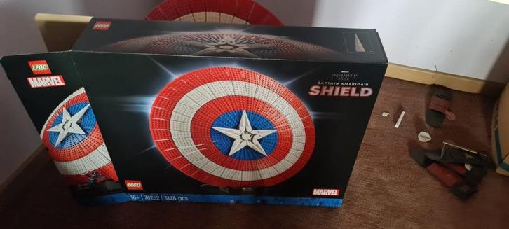 Lego 76262 Captain America Shield, Kinderen en Baby's, Speelgoed | Duplo en Lego, Zo goed als nieuw, Lego, Complete set, Ophalen