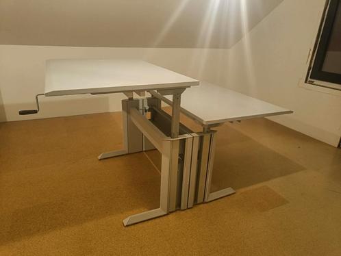 2x bureau / tekentafel in hoogte verstelbaar en kantelbaar, Huis en Inrichting, Bureaus, Gebruikt, Bureau, In hoogte verstelbaar