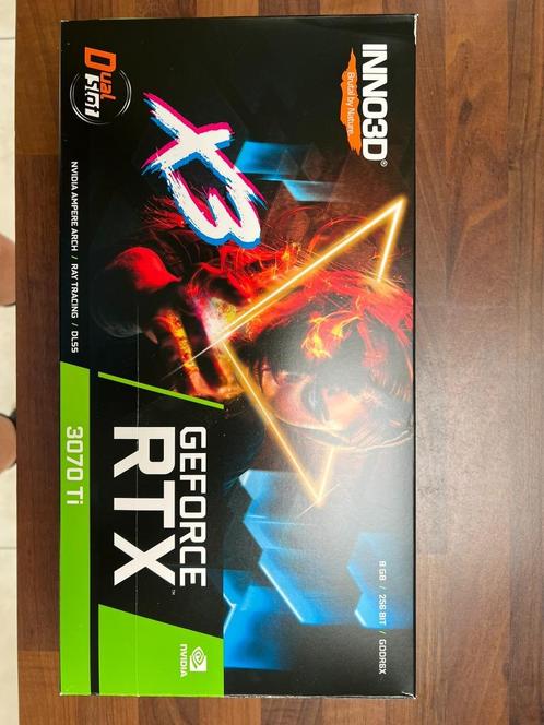INNO3D GeForce RTX 3070 Ti X3 8GB GDDR6X HDMI 3xDP Videokaar, Computers en Software, Videokaarten, Zo goed als nieuw, Nvidia, PCI-Express 4.0