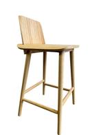 Tabouret en bois massif avec dossier, Enlèvement
