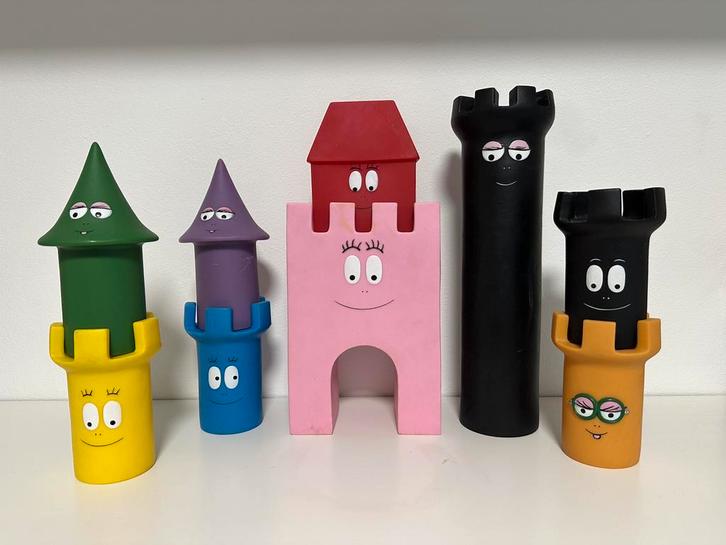 Château des Barbapapa - Marque Plastoy 9 pièces, Kinderen en Baby's, Speelgoed | Bouwstenen, Gebruikt, Overige merken, Ophalen of Verzenden