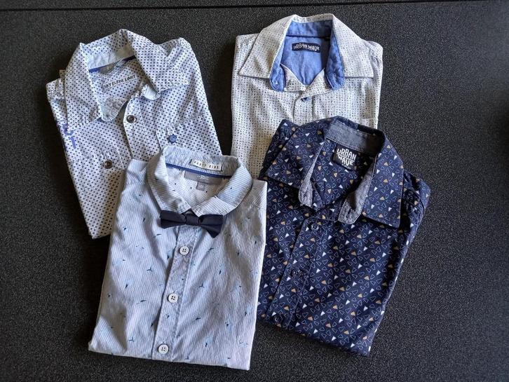 Jongenskleding – 4 hemden – maat 128, Kinderen en Baby's, Kinderkleding | Maat 128, Gebruikt, Jongen, Overhemd of Blouse, Ophalen of Verzenden