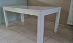 rechthoekige eettafel wit glans, Huis en Inrichting, Tafels | Eettafels, Ophalen, Gebruikt, 50 tot 100 cm, Vijf personen of meer