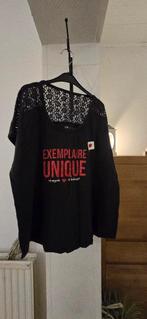 t-shirt noir à dentelle, Manches courtes, Taille 38/40 (M), Enlèvement ou Envoi, Comme neuf