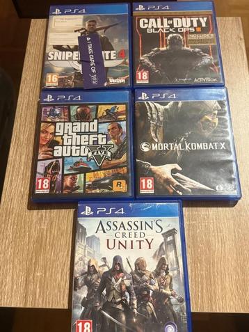 5 Playstation 4 games beschikbaar voor biedingen