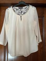 Ecru blouse met kanten rug, Kleding | Dames, Blouses en Tunieken, Verzenden, Beige, Maat 42/44 (L), Marie Méro