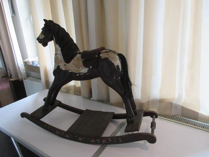Heel oud houten schommelpaard paard in hout vintage speelgoe, Antiek en Kunst, Antiek | Speelgoed, Ophalen