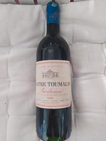  1 bouteille de vin Maitre Toumalin de 1990