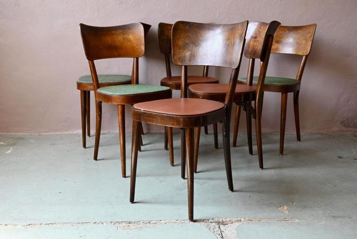 Lot de 6 chaises bistrot Baumann vintage Paris Art Déco, Antiek en Kunst, Antiek | Meubels | Stoelen en Sofa's, Ophalen