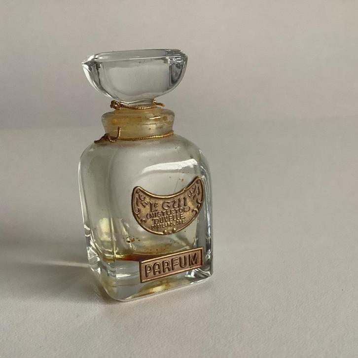 antiek flesje Le Gui Mistletoe Duvelle, Verzamelen, Parfumverzamelingen, Gebruikt, Miniatuur, Ophalen of Verzenden