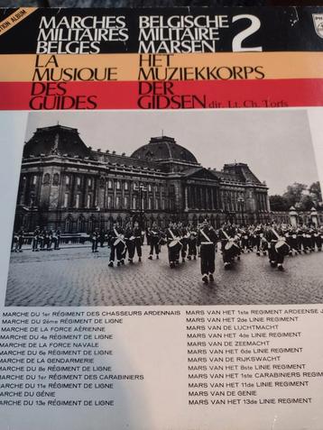 LP: BELGISCHE MILITAIRE MARSEN 2: MUZIEKKORPS GIDSEN