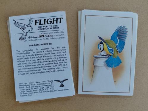 Flight complete set 12 chromos vogels Cadbury 1983, Verzamelen, Foto's en Prenten, Foto, Dier, 1980 tot heden, Ophalen of Verzenden