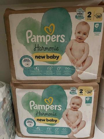 Luiers Pampers harmonie maat 2 (2 pakken van 30 luiers) beschikbaar voor biedingen