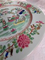 Oud Chinees handbeschilderd en verguld bord - eenden, Antiek en Kunst, Antiek | Schalen, Ophalen