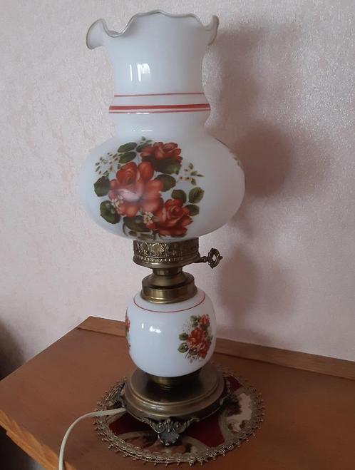 Lampe de table de salon Old West, Maison & Meubles, Lampes | Lampes de table, Comme neuf, Moins de 50 cm, Verre, Métal, Enlèvement