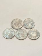 Lot de pièces de France de 50 centimes en argent 0,835, Envoi, France, Argent