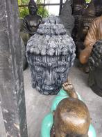 tete de bouddha en fibres de verre 100 cm, Tuin en Terras, Tuinbeelden, Ophalen, Nieuw, Boeddhabeeld