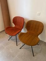 2x OMG Zuiver stoel te koop - kleur Camel & Oranje, Twee, Gebruikt, Stof, Ophalen