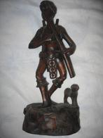 Statue en bois musicien sud-américain homme avec chien, Antiquités & Art, Art | Sculptures & Bois, Enlèvement ou Envoi