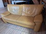 Lederen salon, Huis en Inrichting, Ophalen, Gebruikt, 150 tot 200 cm, Rechte bank