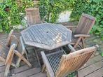 GRATIS Teakhouten tuinset, Tuin en Terras, Ophalen, 4 zitplaatsen, Gebruikt, Teakhout