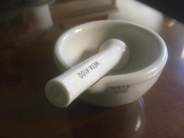 mortier de pharmacie en porcelaine, Enlèvement ou Envoi, Comme neuf